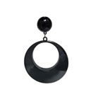 Plastic Flamenco Earring. Giant hoop. Black 2.893€ #502824650NG